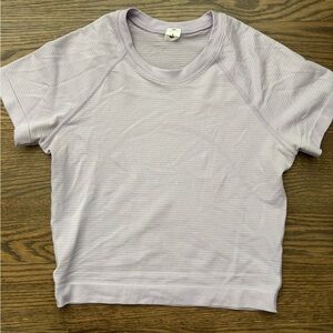 Lululemon Swiftly Tech Crop Lavender Short Sleeve Top
